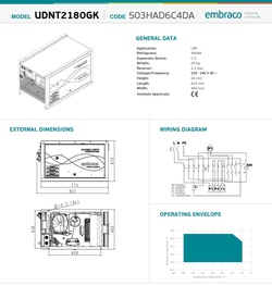 Холодильный агрегат UDNT2180GK w/fan speed control